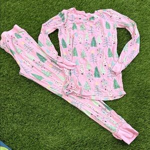 Little Sleepies Long sleeve Top and Pants Pajama Set - Tree Print